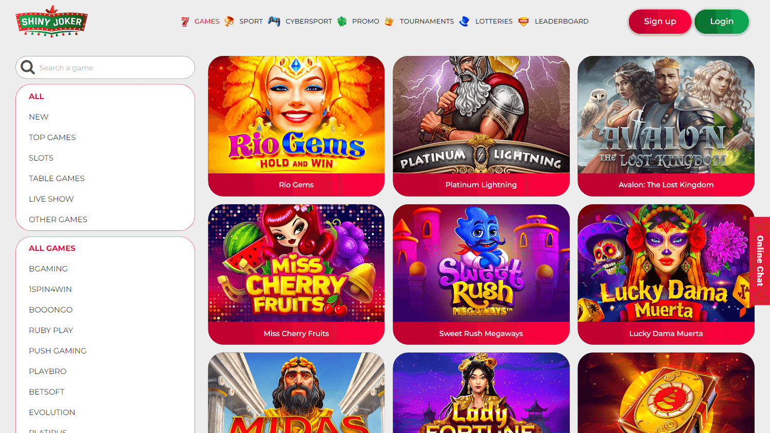 Shiny Joker Casino Desktop screenshot